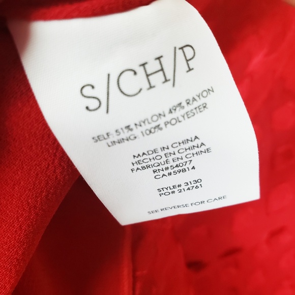 CAbi Patterned Red Scarlet Blouse #3130 Perfect Valentines look! - Picture 8 of 8